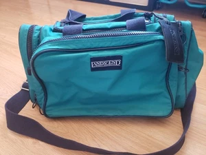 LANDS' END 6 Pocket Duffel Weekend Travel Bag Vintage USA Made Monogrammed LAMB - Picture 1 of 18