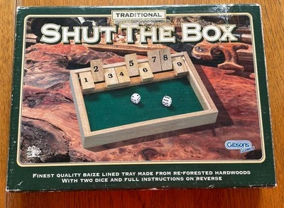 Shut The Box Game,   Traditional Game Dice Toy.  - Image 1 of 4