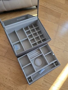 Pandora Grey Jewellery Box π 22.5cm*17cm*8cm - Picture 1 of 11