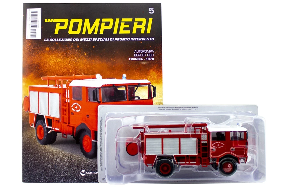 CENTAURIA MODELLISMO POMPIERI AUTOPOMPA BERLIET GBD FRANCIA 1979  1:43 5° USCITA - Immagine 1 di 3