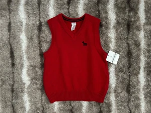 Nuevo con etiquetas Carters Niños Suéter Rojo Chaleco Talla 3T - Imagen 1 de 2