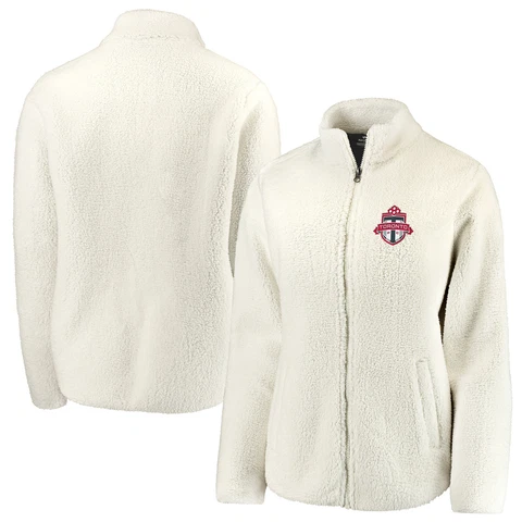 Women's Fanatics Branded Cream Toronto FC Sherpa Full-Zip Jacket Cover