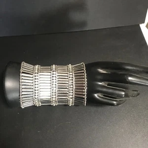 Vintage Very Wide Rhinestone Bracelet - Picture 1 of 3