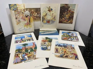 Lot Of 10 Vtg Home Lines Cruise Ship Menus 1962 Kingston Haiti Barbados San Juan - Picture 1 of 9