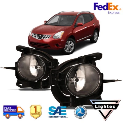 Fog Lights for 2008 2009 2010 Nissan Rogue Clear Glass Lens Wiring Kit Switch - Image 1 of 4