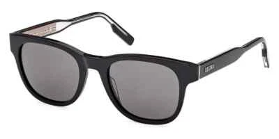 Ermenegildo Zegna EZ0222 01A Black Round Plastic Sunglasses Frame 52-20-145 - Image 1 of 2