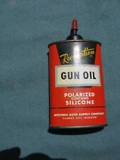 New ListingVintage Revelation lead top gun oil can. Western Auto Supply hunting display,