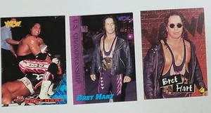 BRET HART 1998 TOPPS WCW BASE CARD #5 US CHAMPION CARD #70 STICKER #8 HITMAN WWF - Picture 1 of 8