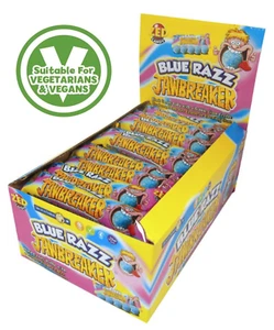 ZED CANDY - BLUE RAZZ JawBreakers VEGAN HALAL Retro Sweets - Picture 1 of 6
