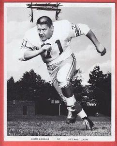 1962  DETROIT LIONS  TEAM ISSUED  8 x 10    TYPE 1   GLOSSY  ALEX KARRAS - Picture 1 of 2