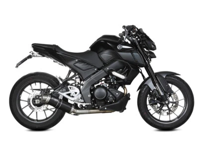 Scarico Completo Storm By Mivv Gp Black Acciaio Nero YAMAHA MT 125 2020 > 2022 - Immagine 1 di 2