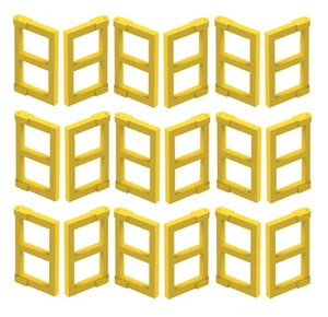 ☀️NEW LEGO X24 YELLOW Window 1 x 2 x 3 Pane Town House City Parts Pieces Bulk - Picture 1 of 2