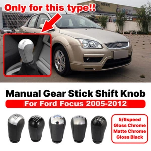 5/6 Speed Manual Gear Stick Shift Knob Shifter Lever For Ford Focus 2005-2012 - Picture 1 of 8