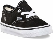 black authentic vans size 3
