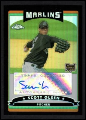 2006 Topps Chrome Black Refractors #343 Scott Olsen Auto /200 - NM-MT - Image 1 of 2