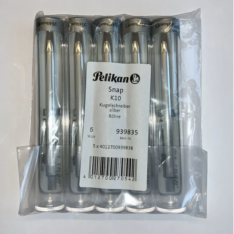 5x Pelikan Snap® K10 Kugelschreiber | Metallischer Look | Druckmechanik | NEU - Bild 1 von 3