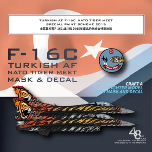 Galaxy G48083 1/48 TURKISH AF F-16C NATO TIGER MEET PAINT SCHEME  MASK&DECEL - Picture 1 of 8