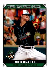 2021 Down East Wood Ducks #14 Nick Krauth - NM Concord California Baseball Card