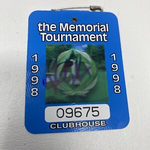 Fred Couples Signed Official 1998 Memorial Badge Ticket Winner Jacks Tournament!