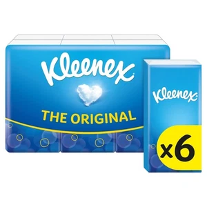 Paquete de 6 pañuelos de bolsillo originales Kleenex - Imagen 1 de 4
