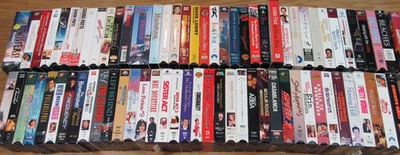 Collection of 75 Unsorted VHS Tapes Lot Movie Mixed Genre  Action Comedy Family - Image 1 of 4