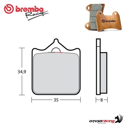Brembo Racing Z04 brake pads Ducati Monster S4RS 998 Testastretta 2006-2008 Foto 1 de 4