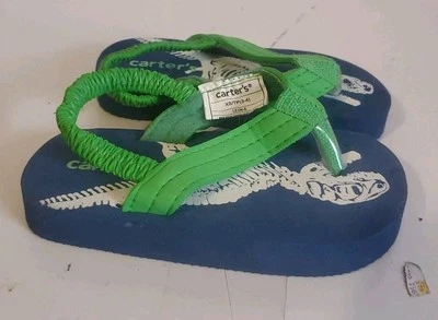 Sandalias verdes Carter’s para niños talla XS (3-4) | gancho y bucle para bebé pequeño verano... Foto 1 de 4