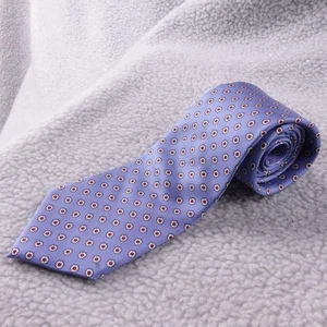 Brooks Brothers Makers Mens 100% Silk Tie Blue Floral Pattern Made in USA - Picture 1 of 4