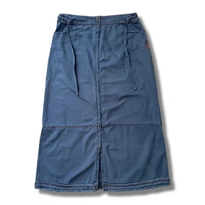 Fat Face Blue Full Zip Midi Long Skirt - Women’s Size UK 14 - Picture 1 of 6