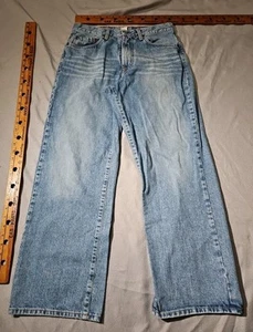 Vintage Lucky Brand Jeans Mens 32 Blue Dungaree Denim Pant Grunge Light Wash Y2k - Picture 1 of 16