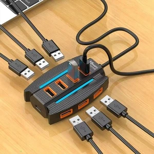 Extend 10 Ports USB 2.0 Splitter USB Port Expander  Mouse Keyobard Printer - Afbeelding 1 van 16
