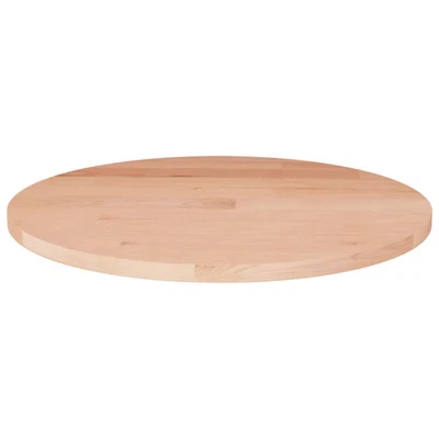 WALPLUS Round Table Top Oak Solid Wood Natural Finish Diameter 50 cm