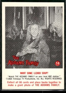 Donruss The Addams Family #14 1964 ¿Quieres un poco de sopa de lagarto? Casi nuevo - Imagen 1 de 2