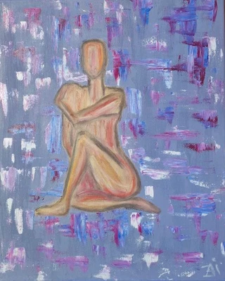 5 pcs each 16*20" abstract modern figure painting wall art decor Night by Azi Hs - Image 1 of 4