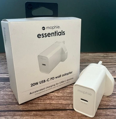 Mophie 20W USB-C PD Fast Wall Charger for Apple iPhone 12/13/14/15/16/17 Samsung - Image 1 of 4
