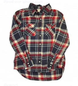 CAMISA CON BOTONES A PRESIÓN DE FRANELA A CUADROS FOREVER 21, TALLA M, PECHO 40 PULGADAS, LARGO 25 PULGADAS - Imagen 1 de 4