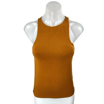 J.Crew Women's Orange Brown Sleeveless Racerback Stretch Sweater Tank Top Size S - Image 1 of 4