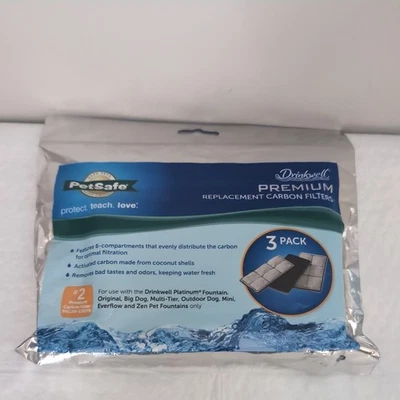 NUEVO Filtro de carbono de repuesto PetSafe Drinkwell Premium #2 PAC00-13070, paquete de 3 Foto 1 de 2