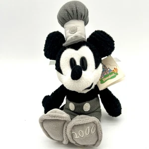 Disneyland Park Mickey Mouse Steamboat Willie Millennium Bean Bag Plush Y2K RARE - Picture 1 of 11