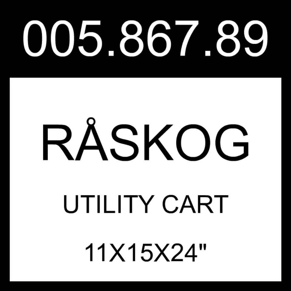 Carro utilitario IKEA RASKOG RÅSKOG blanco 11x15x24" 005.867.89 Foto 1 de 1