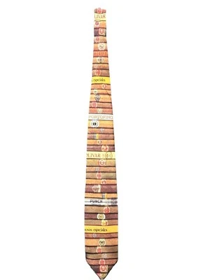 Mens Cigar Print Tie Vintage Ralph Marlin 1996 “Cigars” USA Approx 56 Inc Poly - Image 1 of 4