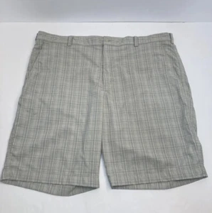 NIKE GOLF Shorts Mens Sz 42 Gray W/ Blue/Blk/Wht Print Stretch 4 Pockets - Picture 1 of 13