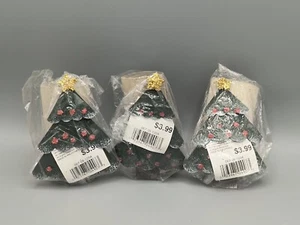 Vintage Metal Painted Christmas Tree Napkin holder Ring 1999 NOS NEW - Picture 1 of 4