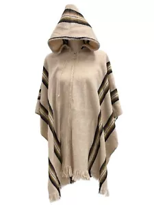 ALPACA Poncho UNISEX Handmade in Peru - Picture 1 of 1
