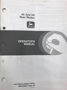 Hojas traseras manuales para operadores John Deere 45 y 65 #OMW38927 - Imagen 1 de 1