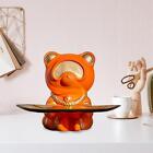 Space Bear Statue Storage Box Jewelry Tray Bedroom Candy