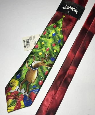 Novo com etiquetas J Garcia Coleção de Natal 56 Dracula Claus Holiday pescoço gravata mesa giratória - Imagem 1 de 4