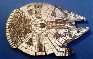 Millenium Falcon Metallic Coasters Set of 4 - Picture 1 of 5