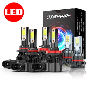 Combo de faros LED y faros antiniebla para Chevy Silverado 1500 2500HD 2007-2015 - Imagen 1 de 12