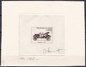 Monaco Sc485 Automobile, Car, Chevrolet (1912), Signed Die Proof